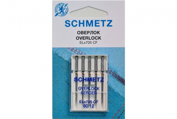 Иглы Schmetz для оверлока ELx705 CF №80, 5 шт в Ейске